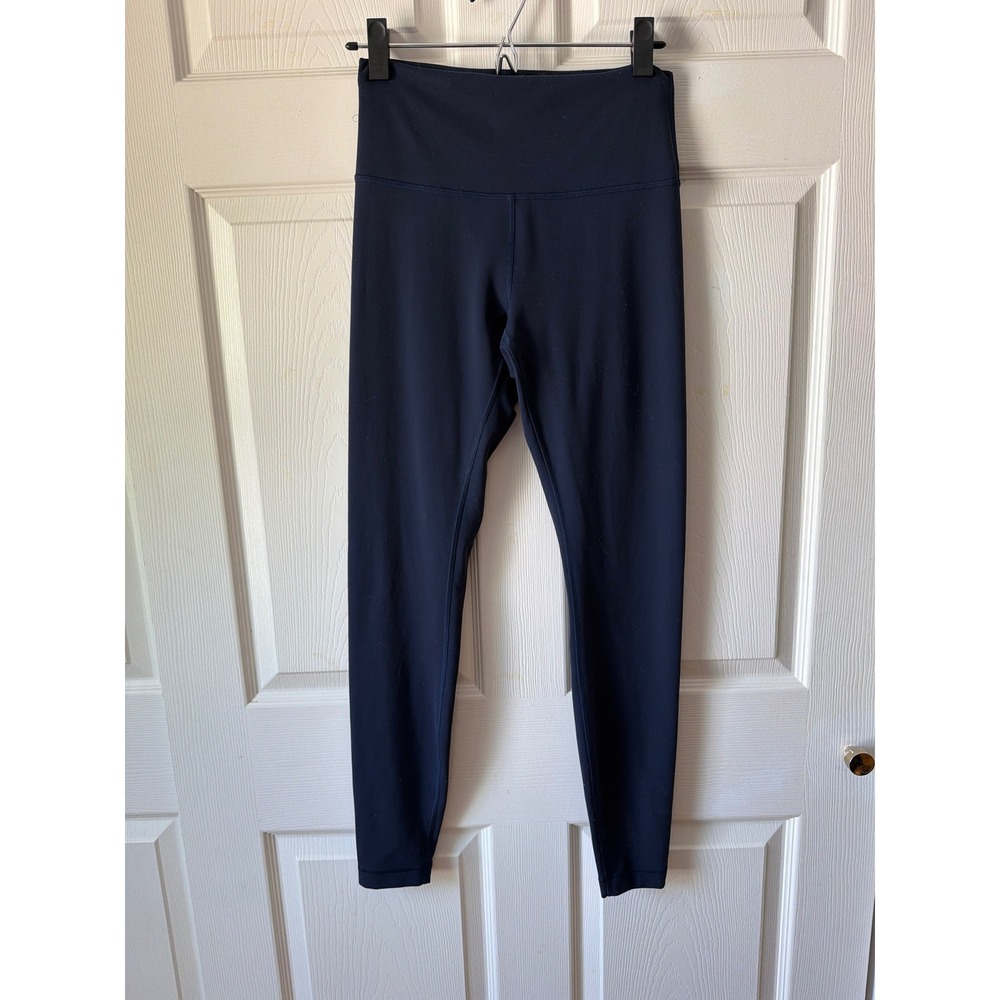 Lululemon Wunder Train Tights Women Size 8 Navy High Rise Athletic Yoga